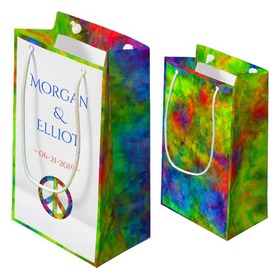 [Atomic Tie-Dye] Rainbow Peace Sign Favor Gift Bag