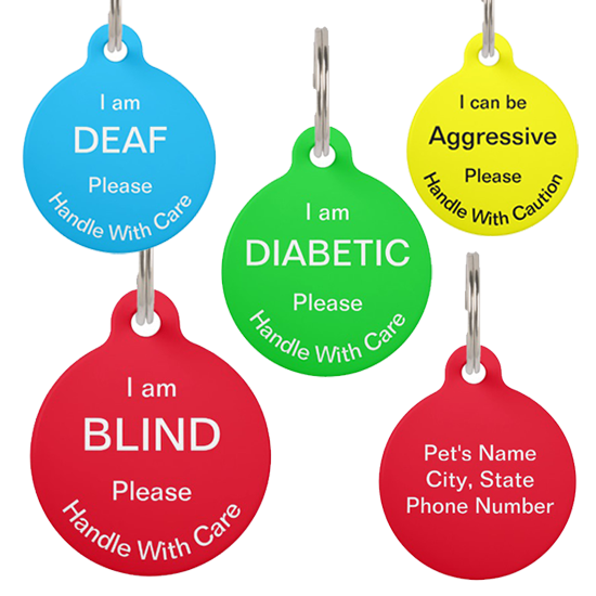 [About My Dog] Blind Deaf Alert Cat Dog Pet ID Tag